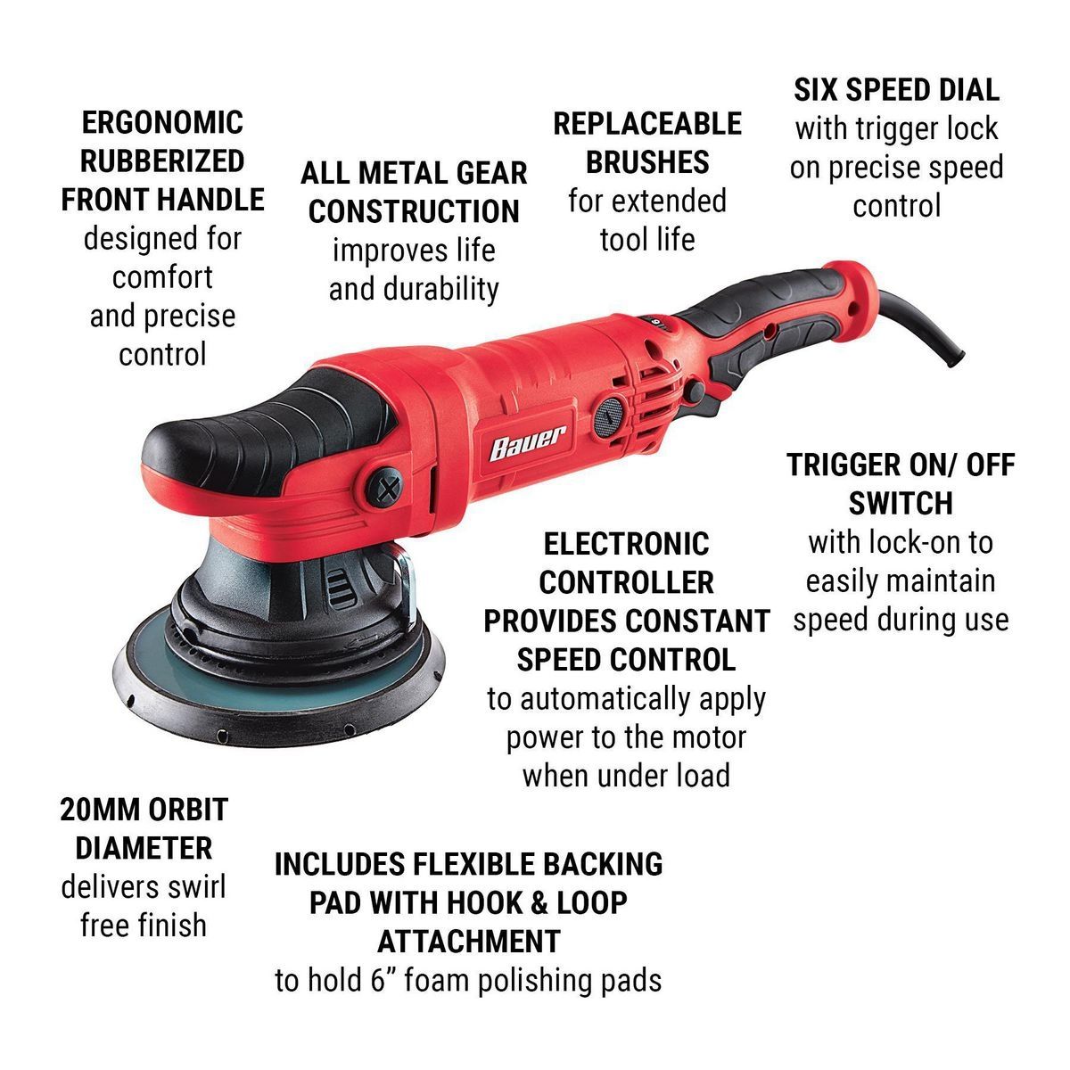 7.5 Amp 6 in. Random Orbit Polisher E712