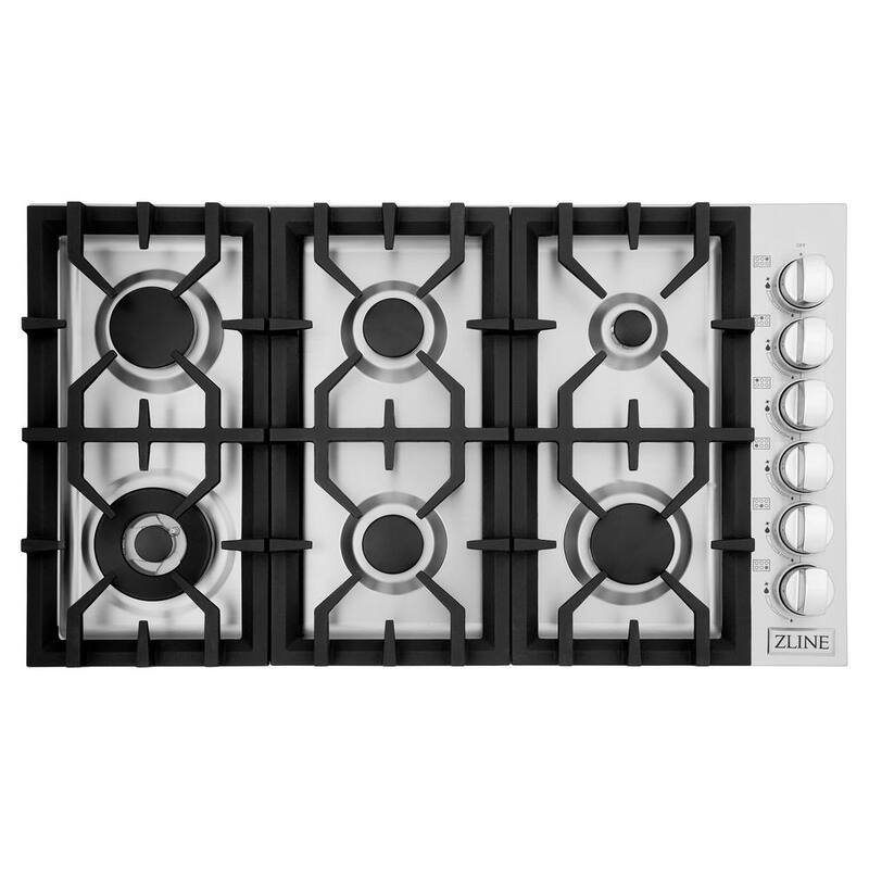 6 Burner Gas Cooktop in Stainless Steel V7564