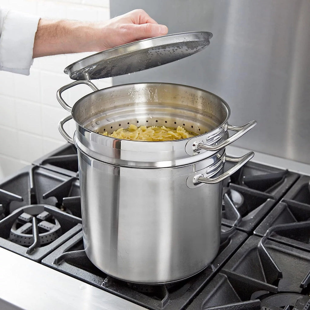 3 Piece 12 qt. Aluminum Pasta Cooker M458
