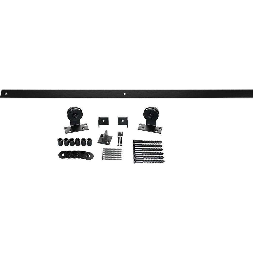 56 Inches Black Barn Door Hardware Set Q67636