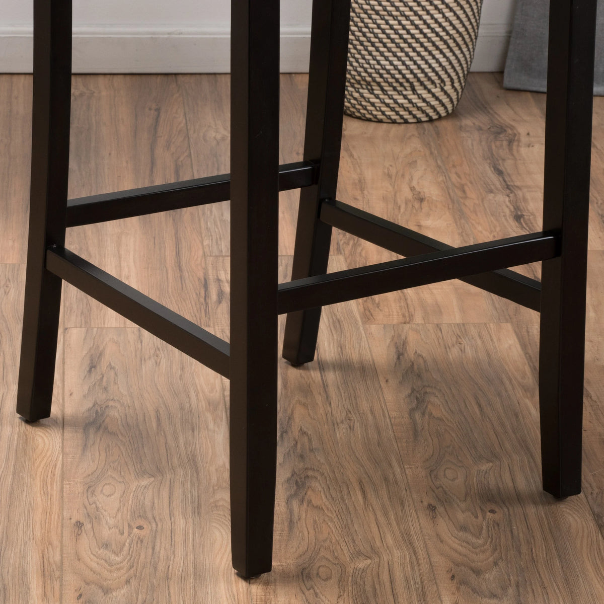 Mocha Fabric Barstool Set of 2 N61807