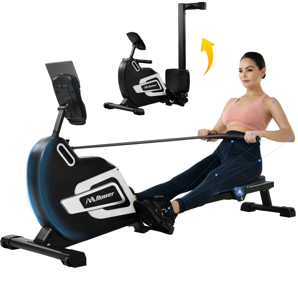 Magnetic Folding Rowing Machine with 14 Level Resistance and LCD Monitor B697164