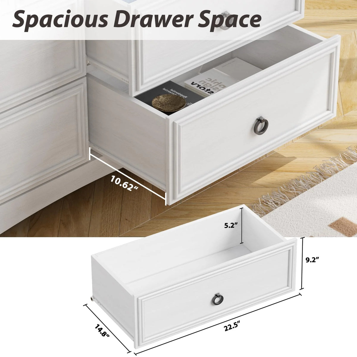 Gray 7 Drawer Wood Dresser V738