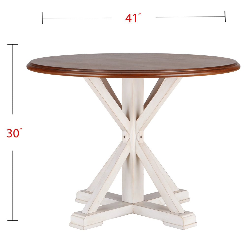 Antique White Farmhouse Dining Table X2384