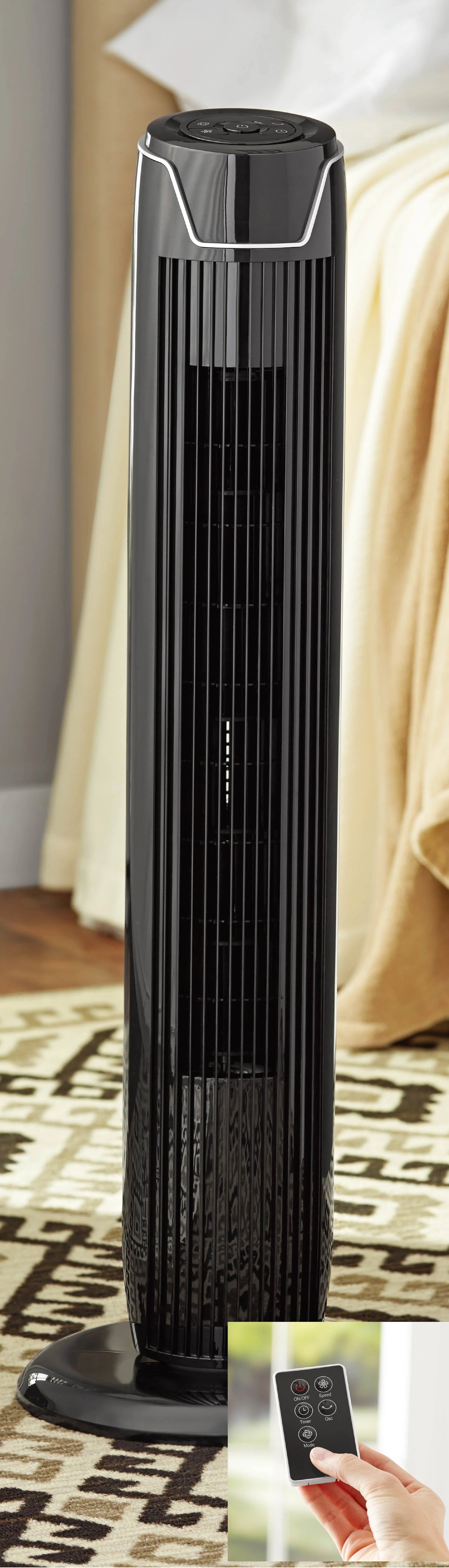 Black 3-Speed Oscillating Tower Fan P793005