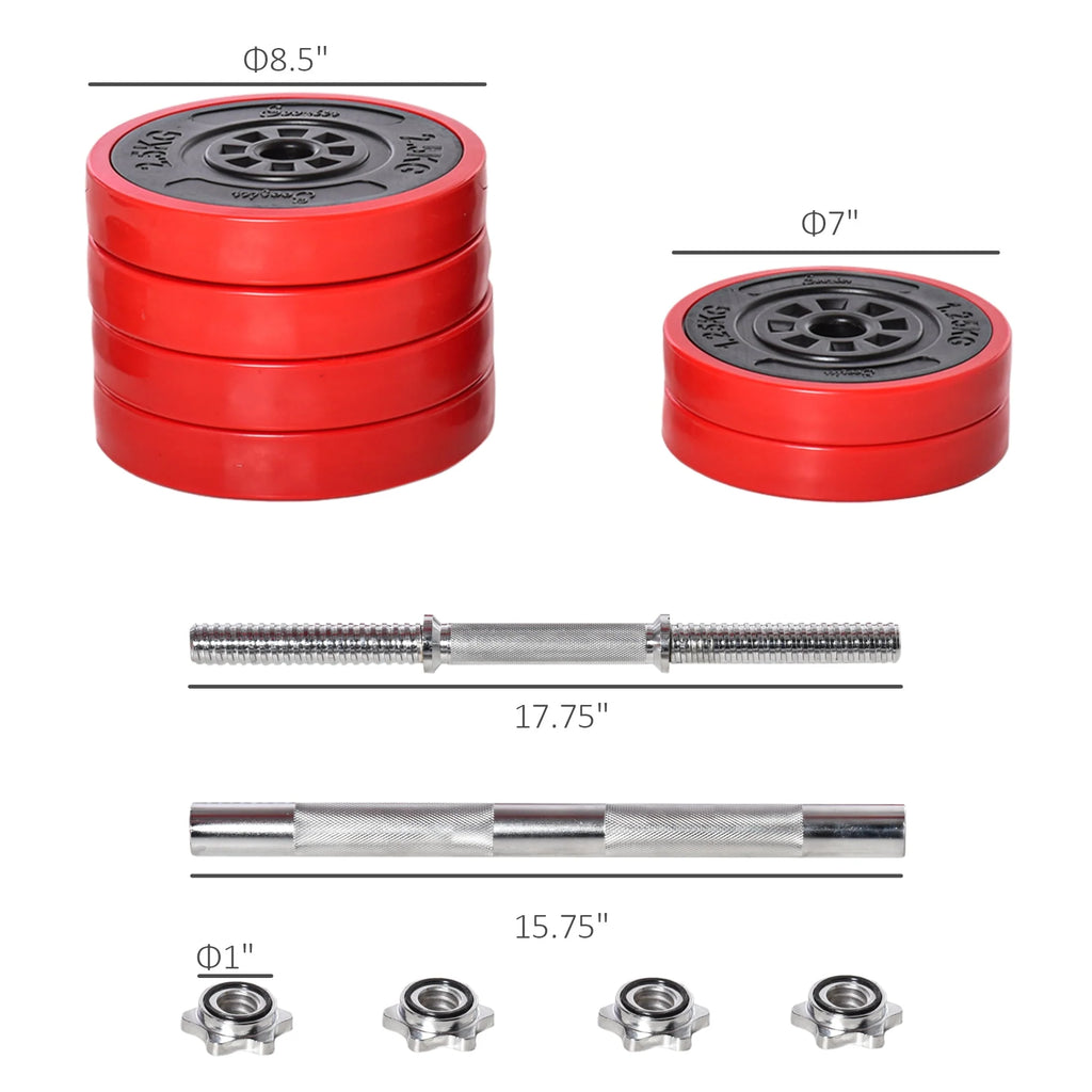 2-in-1 Adjustable Dumbbell and Barbell Set K932153