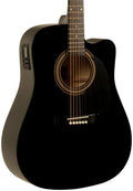 Black Cutaway Acoustic-Electric Guitar O600