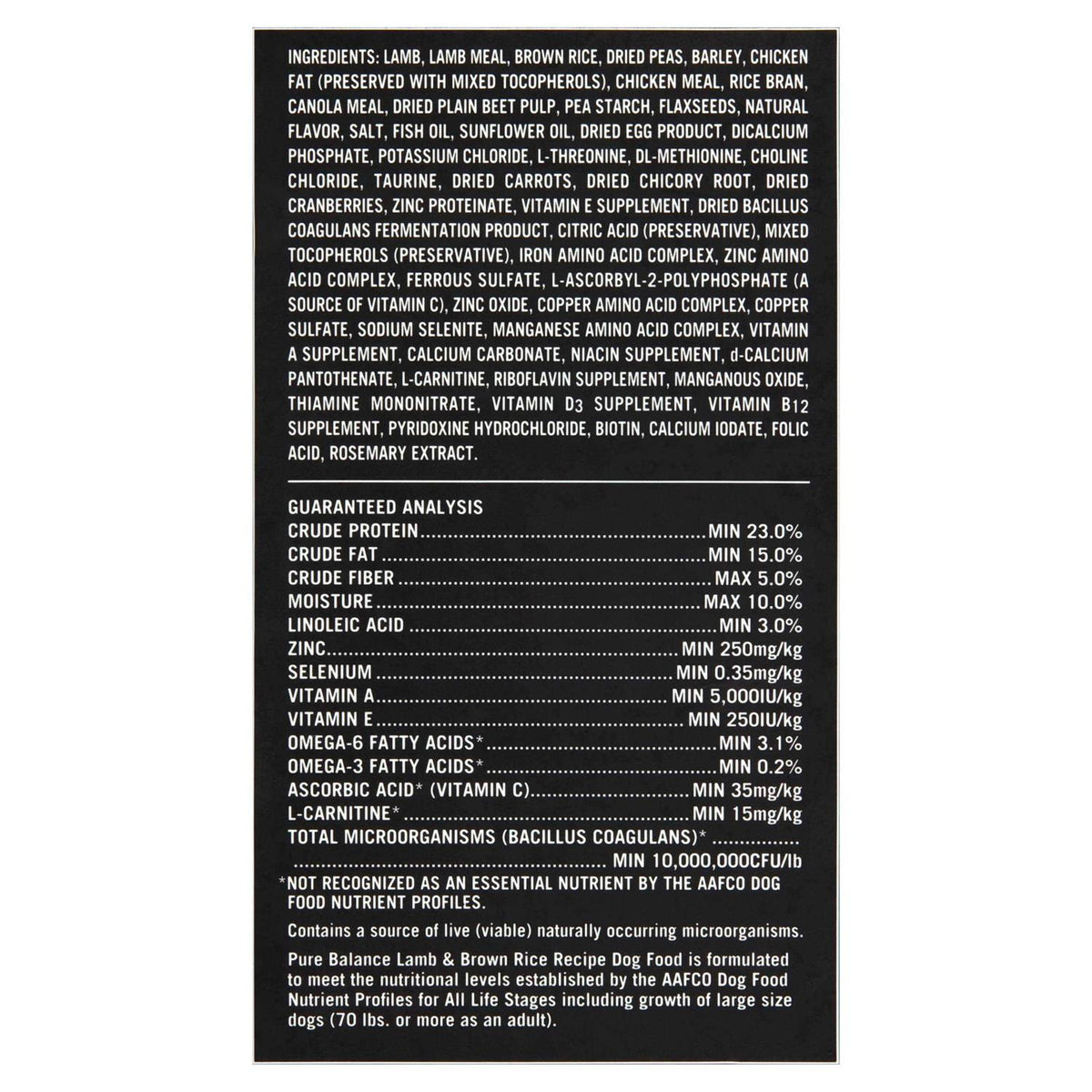 Lamb & Brown Rice Recipe Dry Dog Food O621