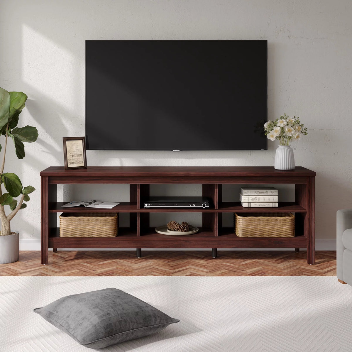 Brown Wood TV Stand V7545