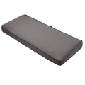 Water-Resistant 42 x 18 x 3 inch Patio Bench Cushion Light Charcoal Grey H9428