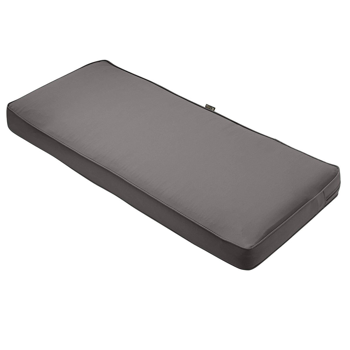 Water-Resistant 42 x 18 x 3 inch Patio Bench Cushion Light Charcoal Grey H9428