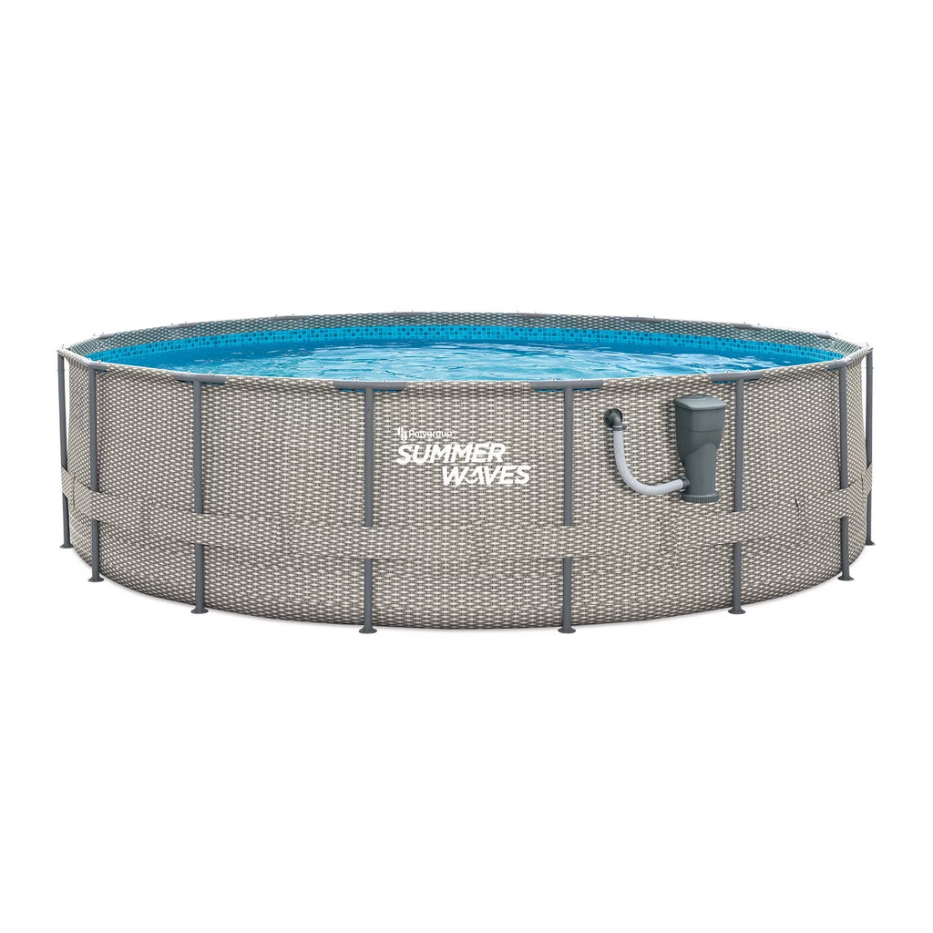 20 Ft x 48 In Above Ground Frame Swimming Pool Set with Pump O738