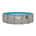 20 Ft x 48 In Above Ground Frame Swimming Pool Set with Pump O738