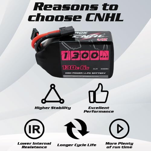 6S 1100mAh 100C 22.2V Lipo Battery with XT60 Plug (2 PCS) V117407