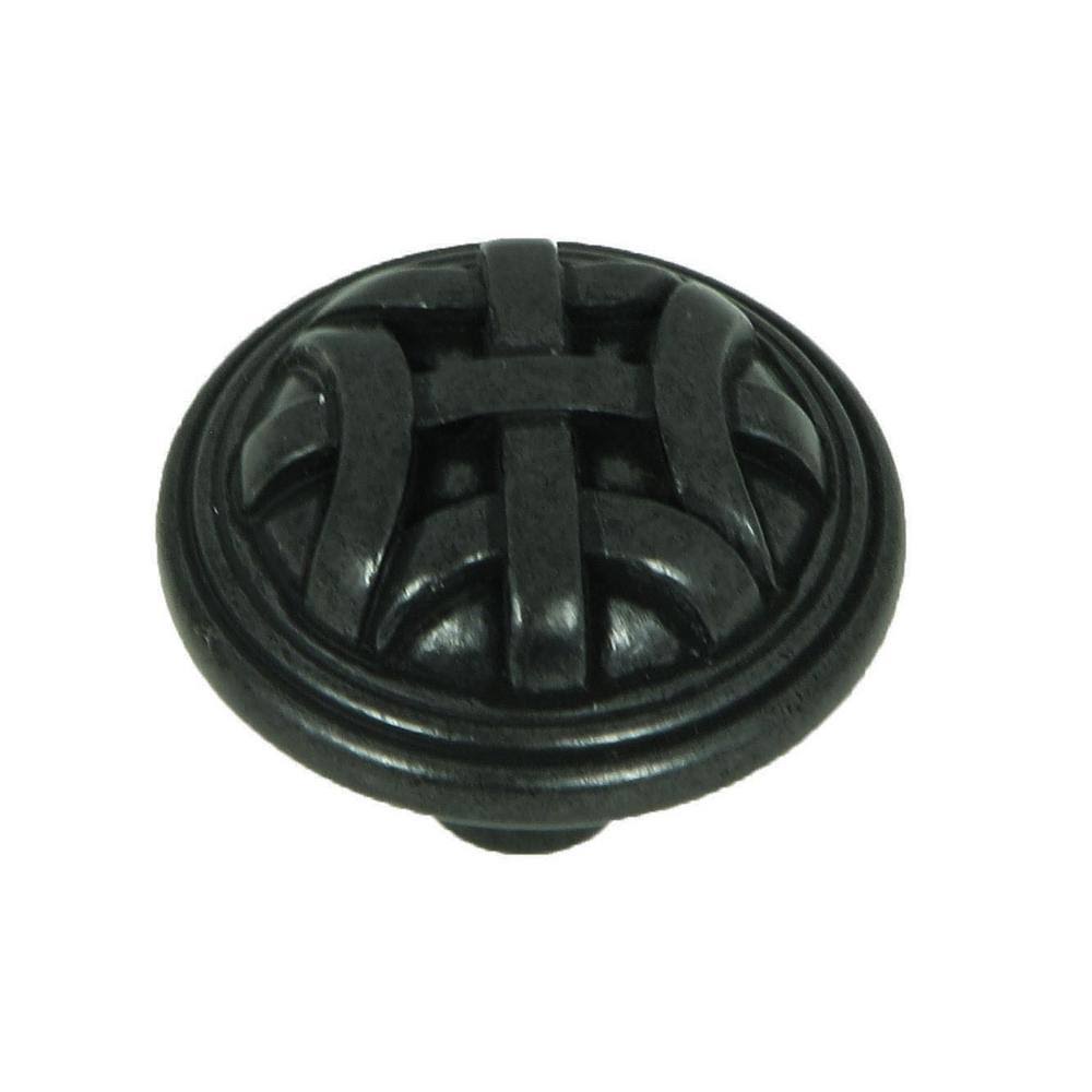 Antique Black Round Cabinet Knob 25-Pack K80311