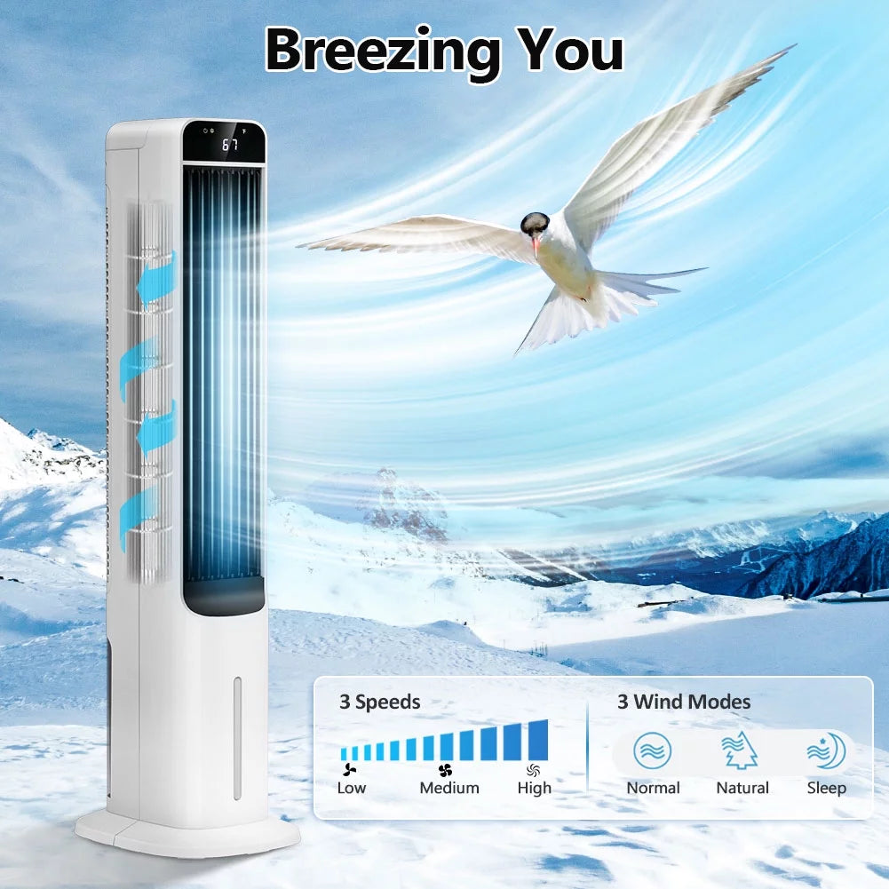 Portable Evaporative Air Cooler Tower Fan 3-in-1 Humidifier V150
