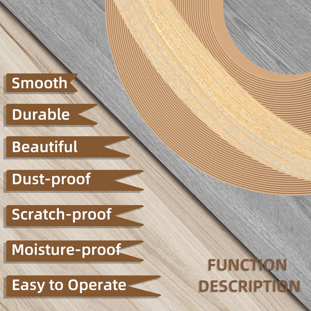 1 inch x 100ft Pre-glued Flexible Real Wood Veneer Edge Banding O414450