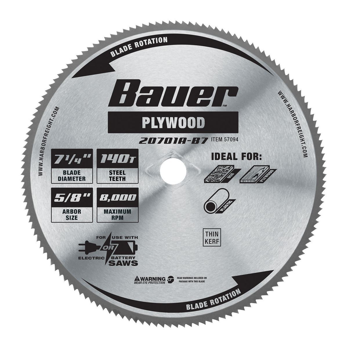 7-1/4 in. 140T Plywood Circular Saw Blade Y60543