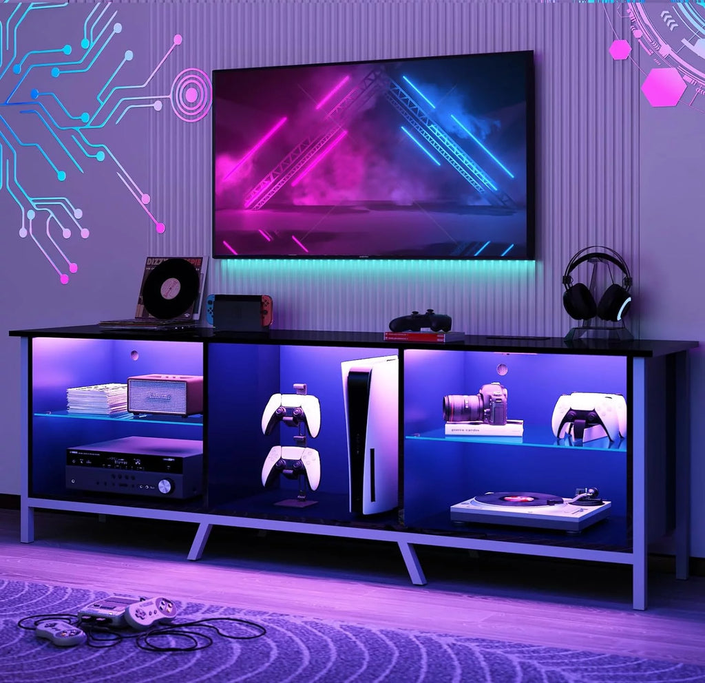 Black High Glossy 71 inch TV Stand Z26816