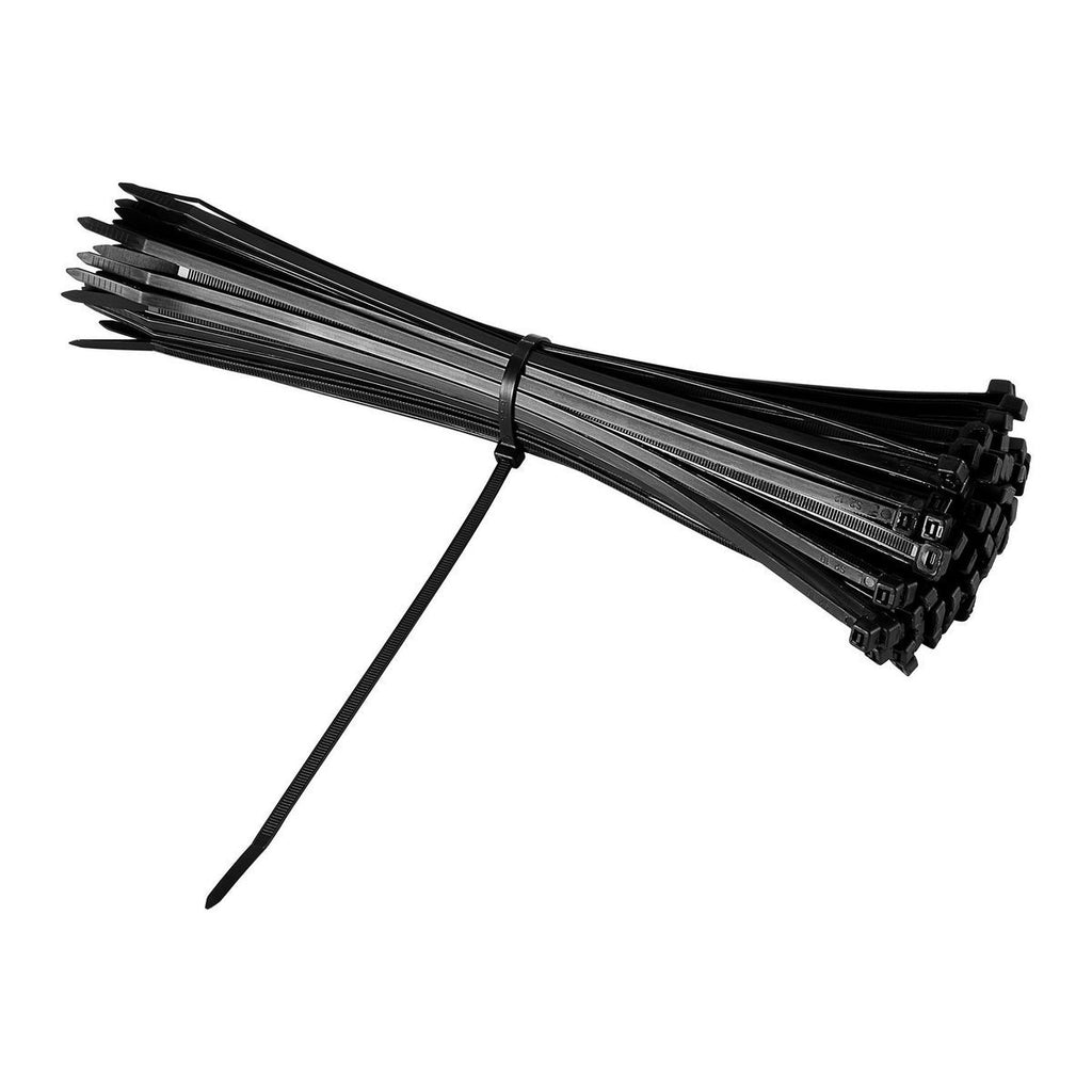 Black 11 in. UV-Resistant Cable Ties 100-Pack H239