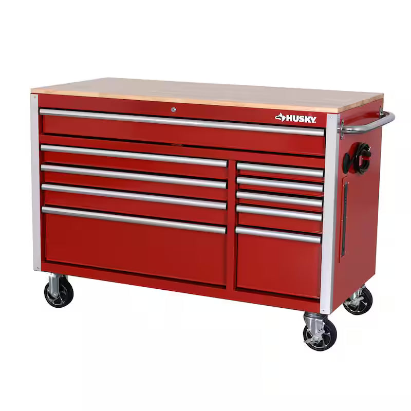 52 in. W Gloss Red Mobile Workbench Tool Chest K183278