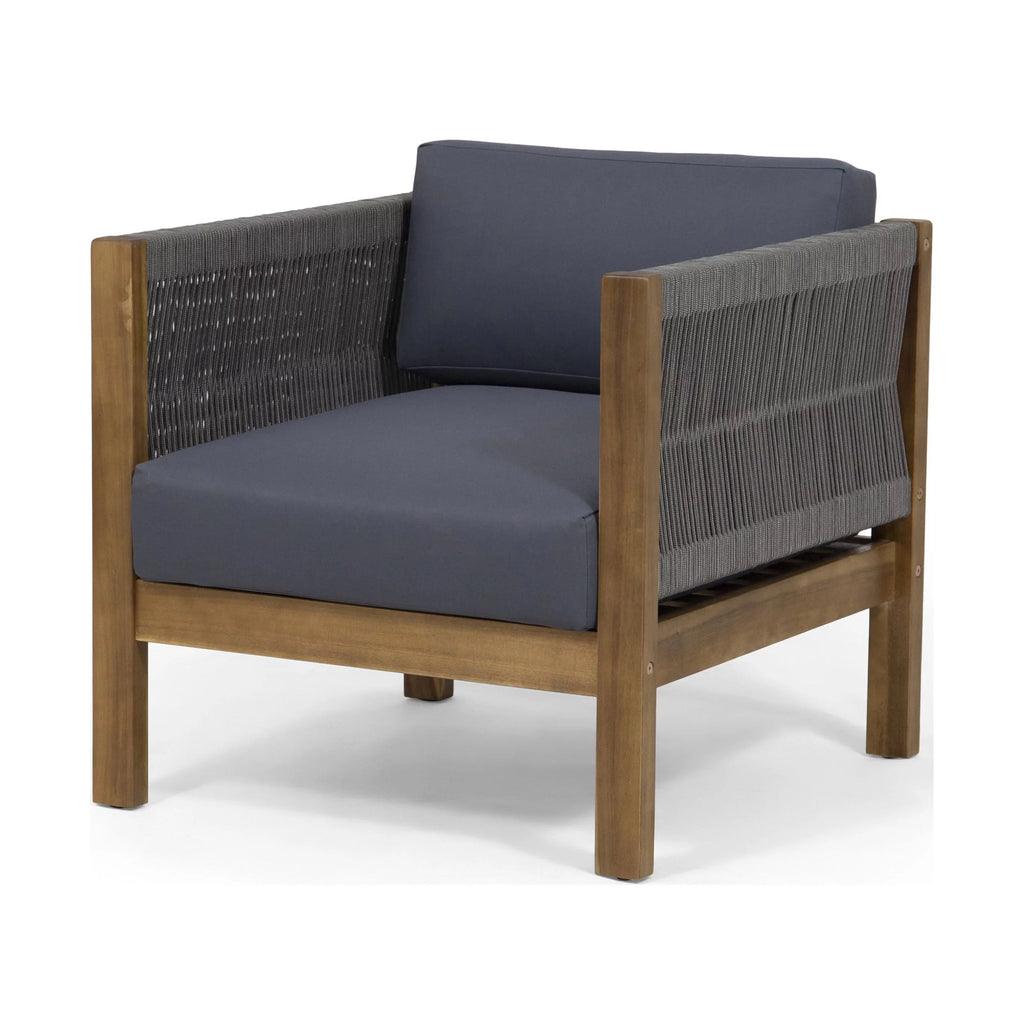 Acacia Wood and Rope Outdoor Club Chair H63215