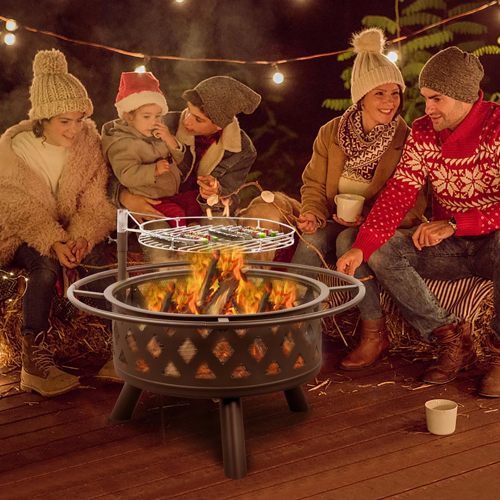 32 Wood Burning Square Fire Pit I25655