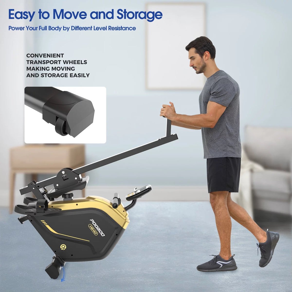Rowing Machine with Digital Monitor and Electromagnetic Resistance K503346
