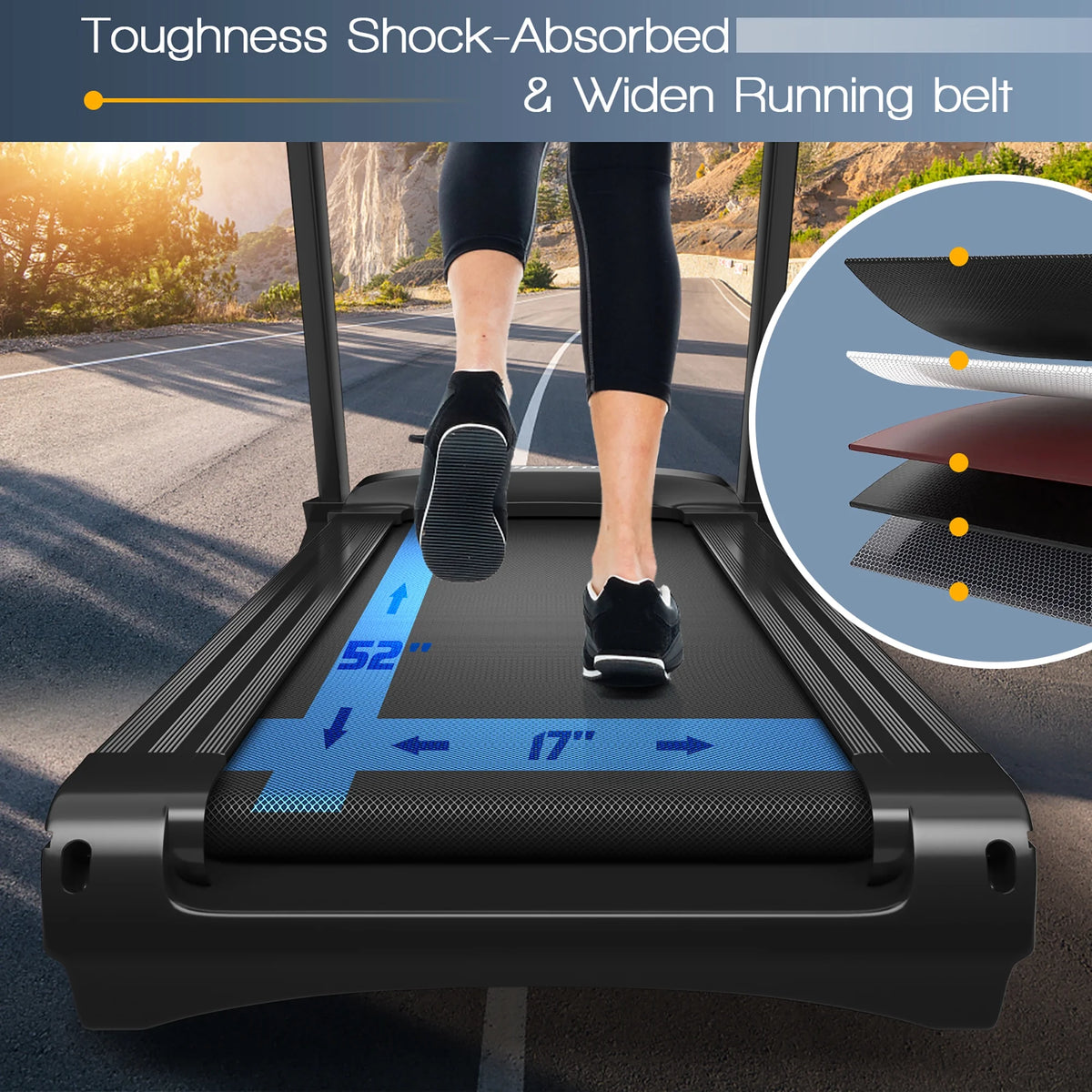 3.75HP Electric Folding Treadmill with Auto Incline D13423