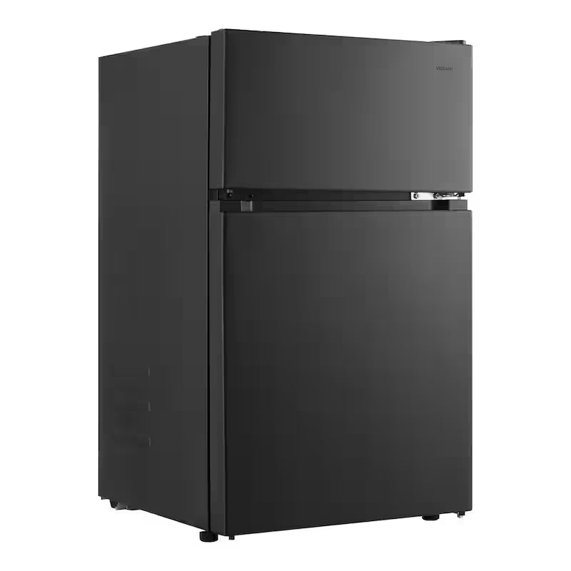 2 Door Mini Refrigerator in Black with Freezer H1631