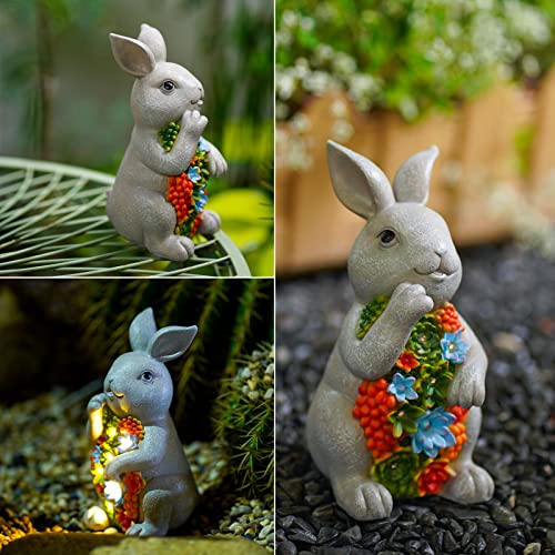 Solar Garden Statue Turtle with Succulent and 7 LED Lights M113962