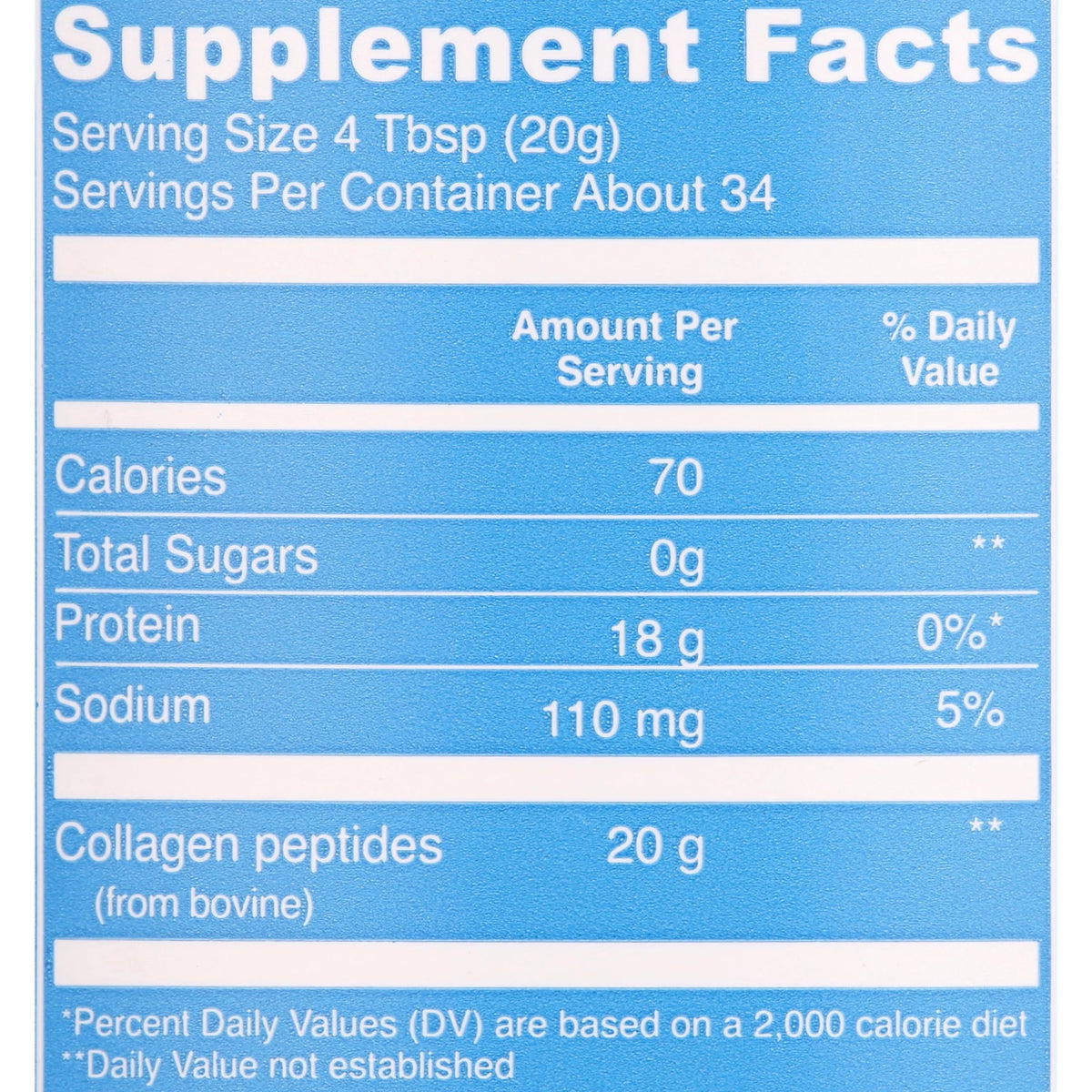 Collagen Peptides Unflavored Powder Supplement 24 Ounces T5995