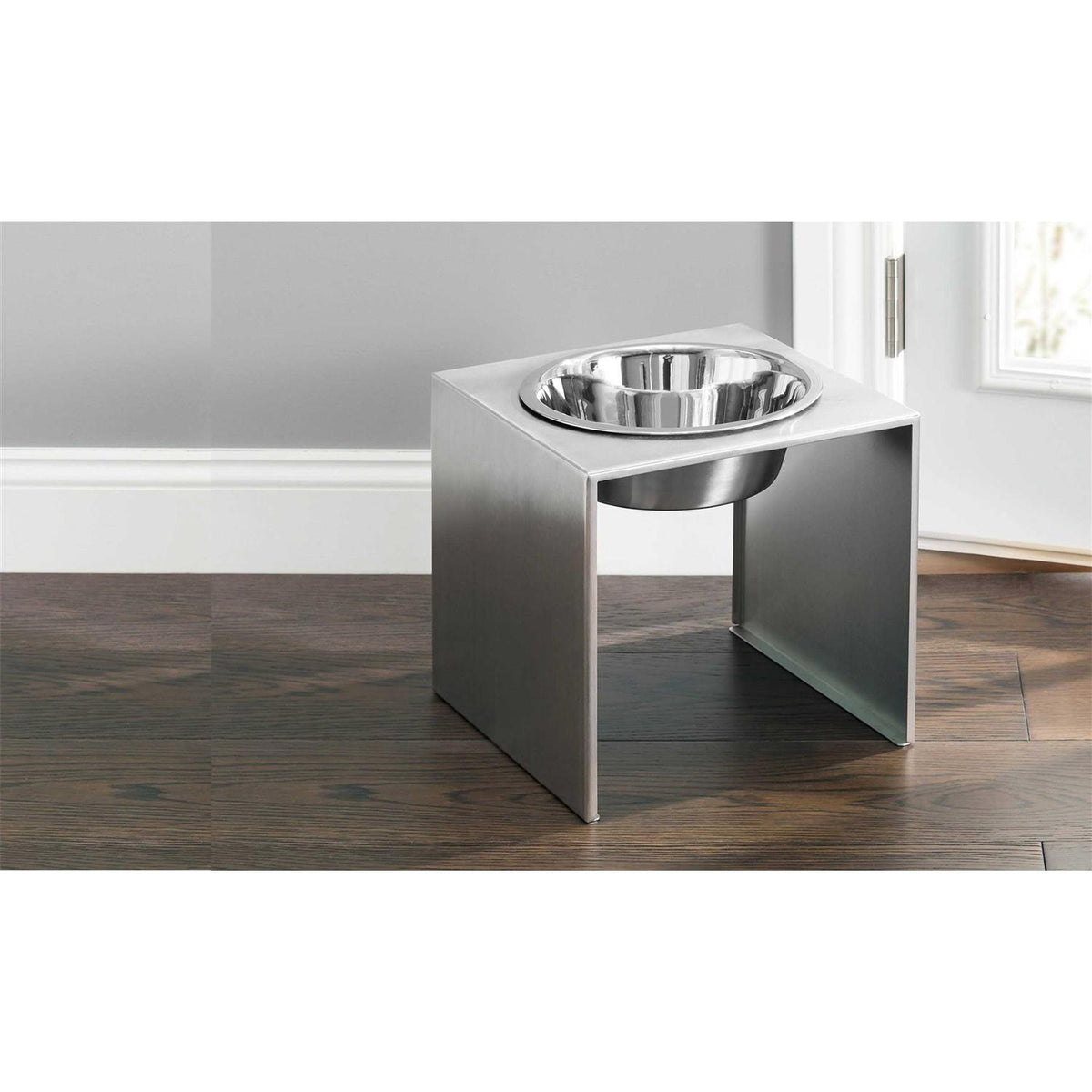 Single Bowl Elevated Stainless Dog Feeder O66775