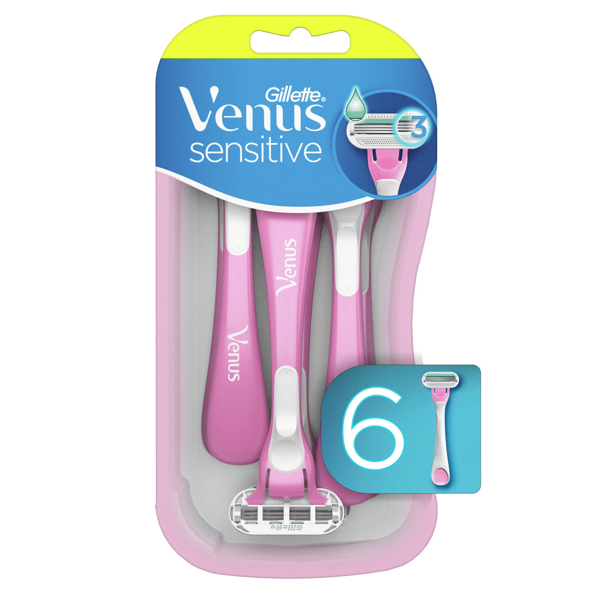 Women's Disposable Razor, 3 Count, Pink U340