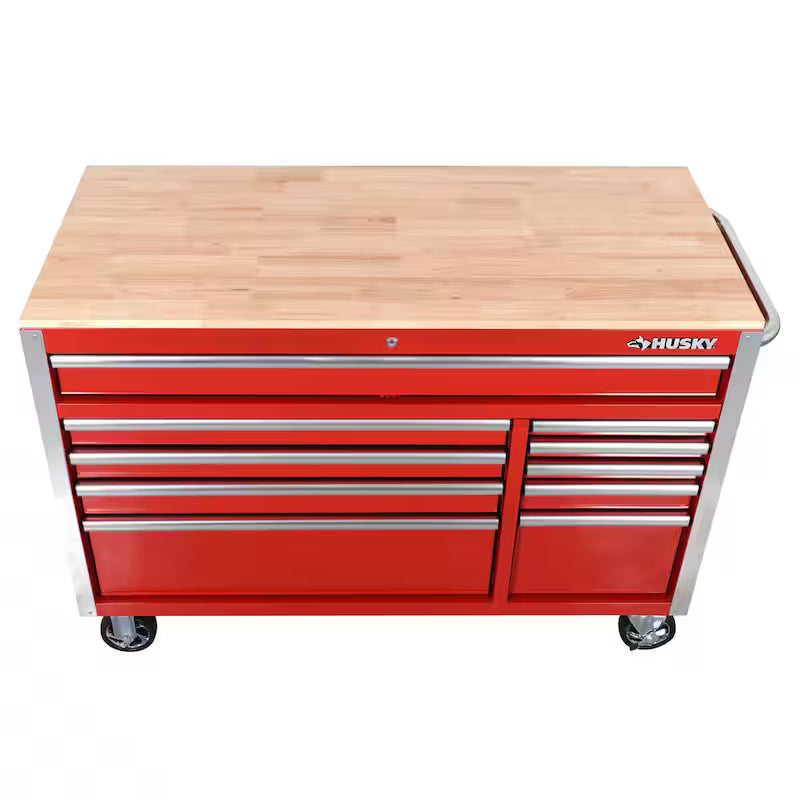 52 in. W Gloss Red Mobile Workbench Tool Chest K183278