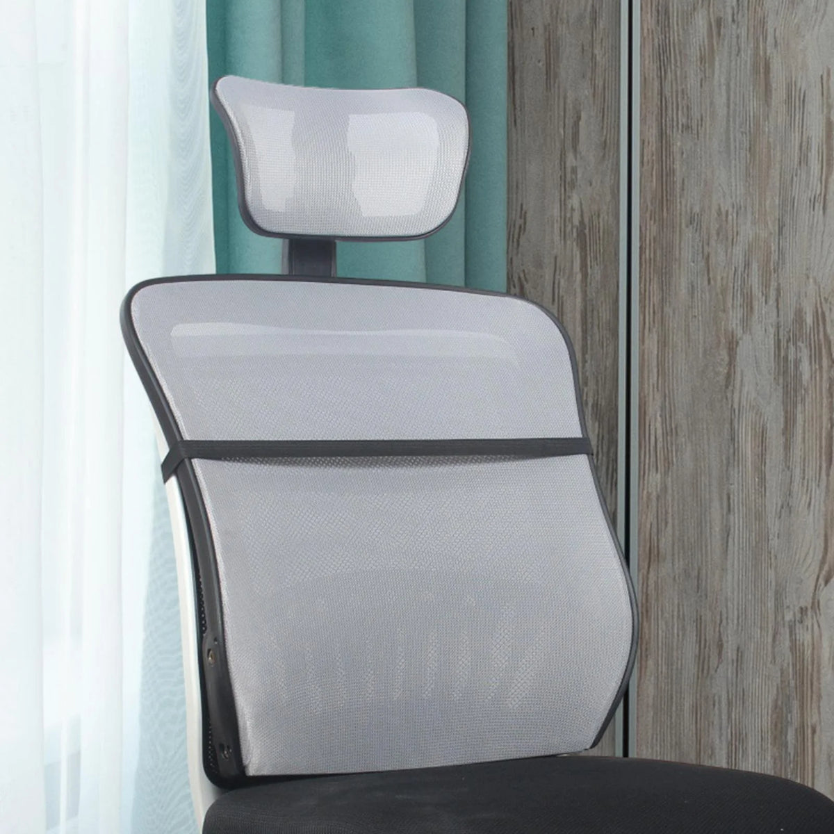 Office Chair Mesh Back Support with Headrest E301