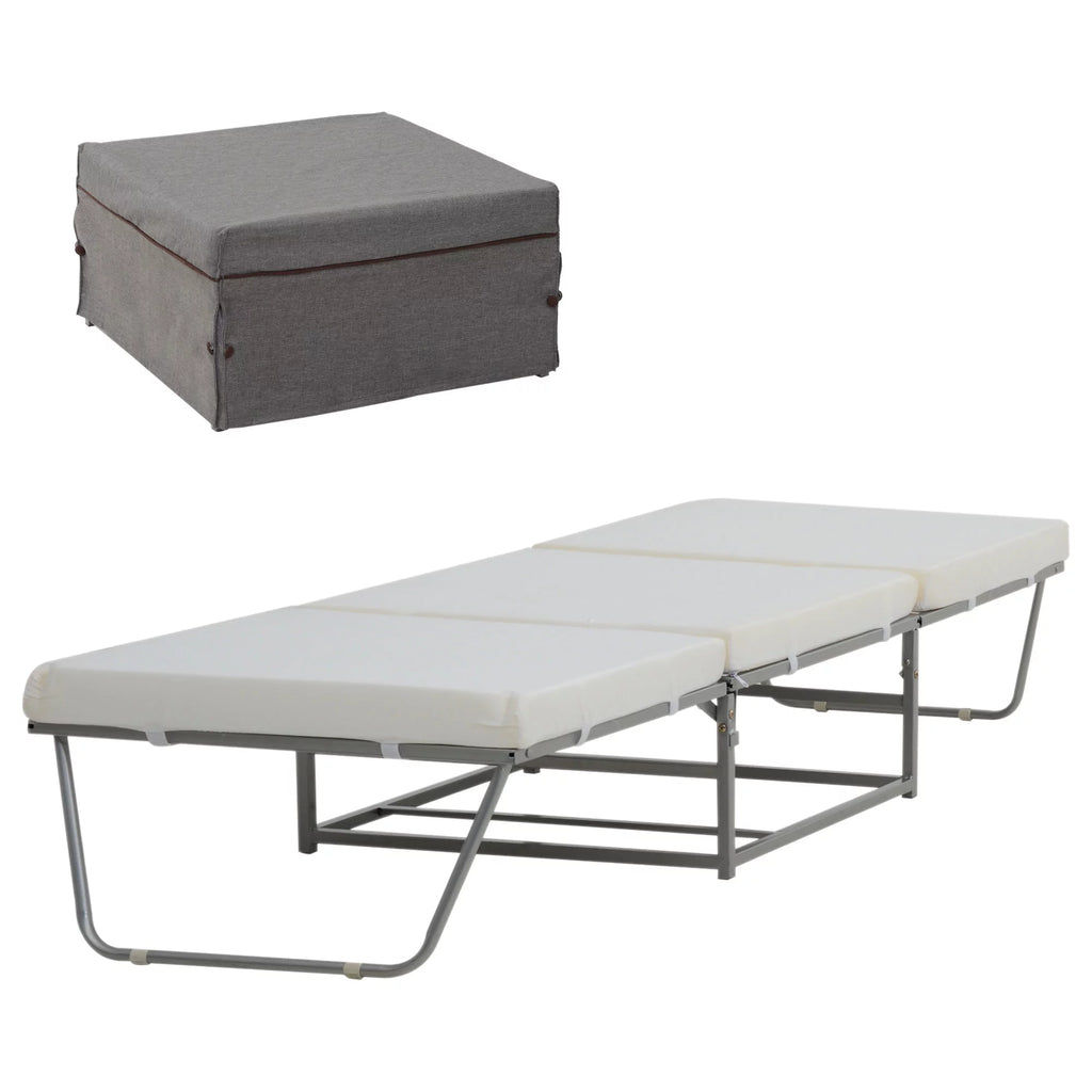 2 In 1 Grey Sofa Bed with Storage S625