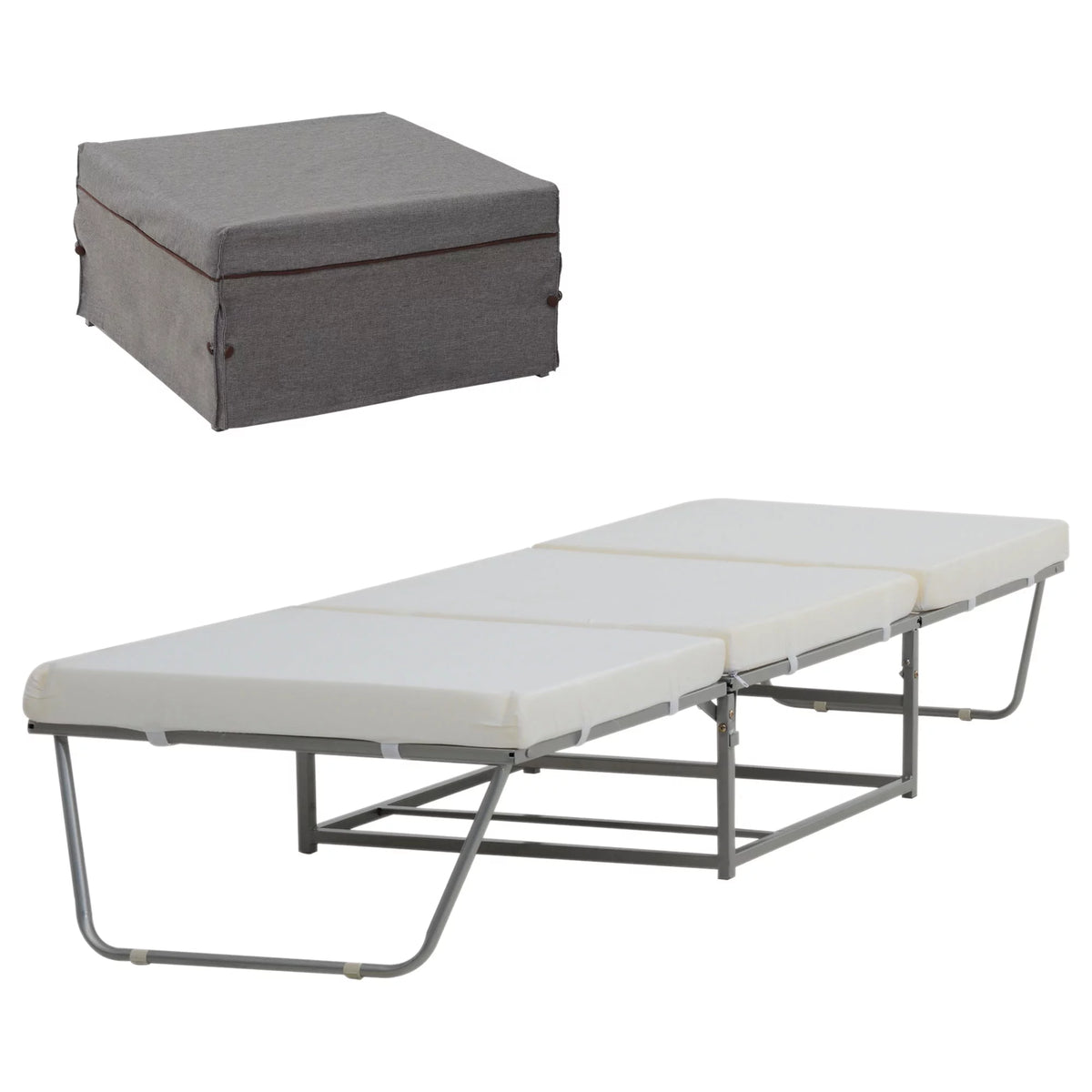 2 In 1 Grey Sofa Bed with Storage S625