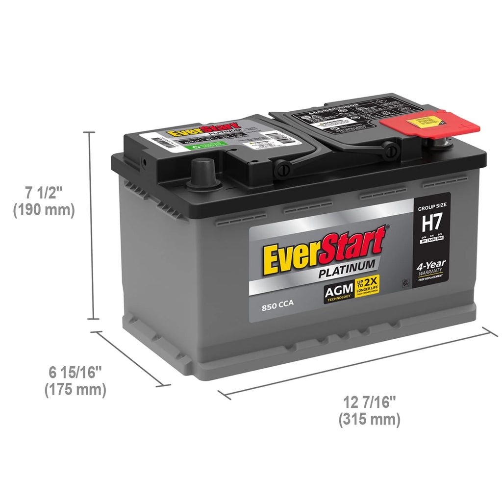 AGM Automotive Battery Group Size H7 12 Volt 800 CCA G579