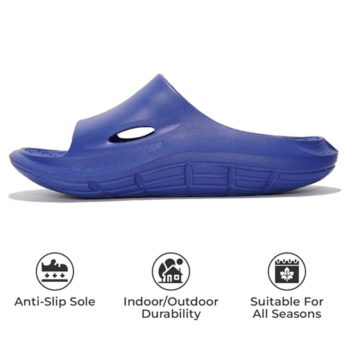 Lightweight Flexible EVA Recovery Slides with Latex Insole A8100