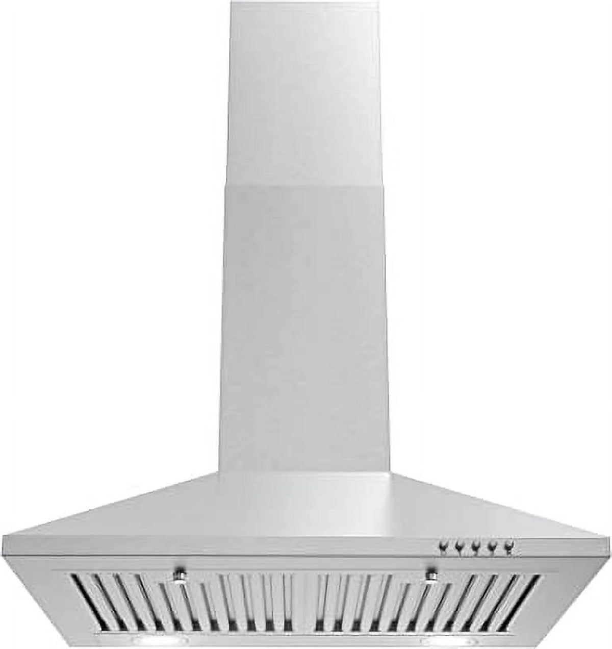 24 in. Ducted Wall Mount Range Hood in Stainless Steel with LED Lighting and Permanent Filters N816102