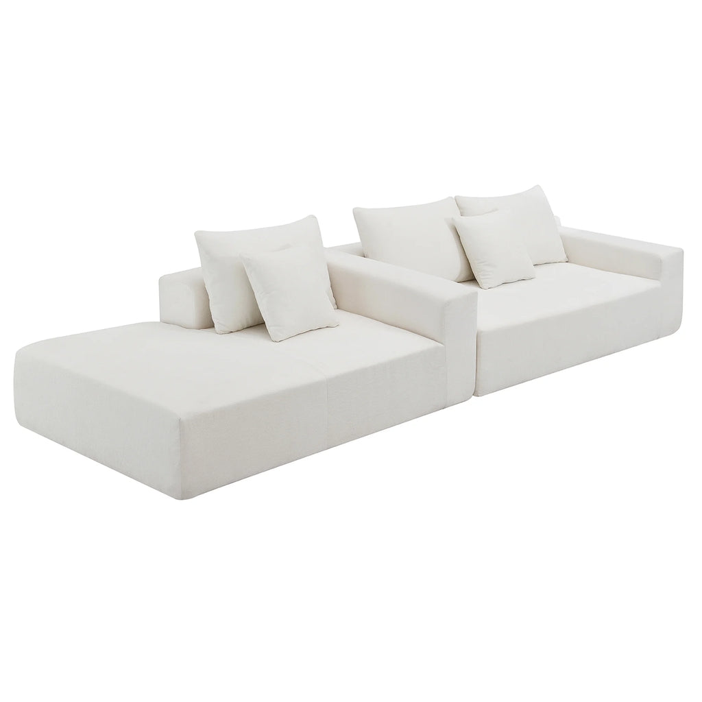 White L Shaped Modular Sectional Sofa C78890