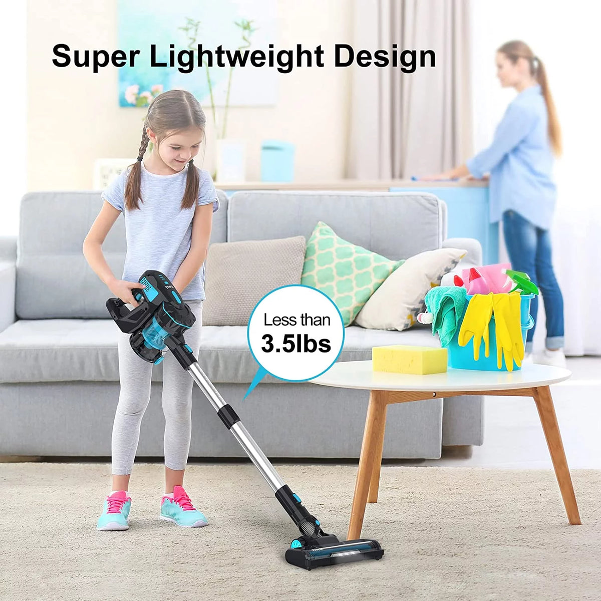 Cordless Stick Vacuum 20KPa 6-in-1 Blue I542739