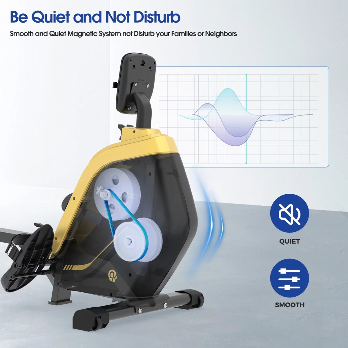 Rowing Machine with Digital Monitor and Electromagnetic Resistance K503346