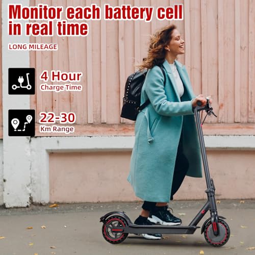 Electric Scooter, 350W/500W, 8.5" Tires, 21 Miles Range, 16/19Mph, Folding E-Scooter with Dual Braking, APP Control X5523