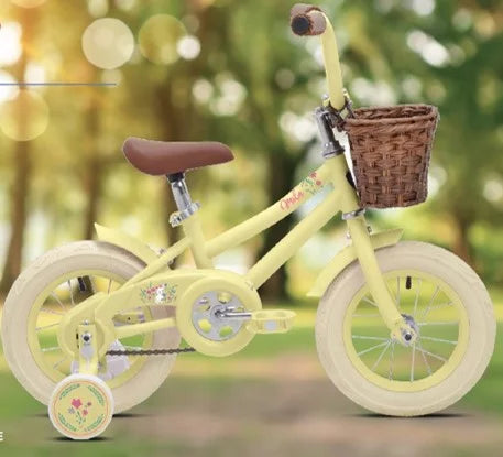 12 in. Pink Child Bicycle with Front Basket U8747