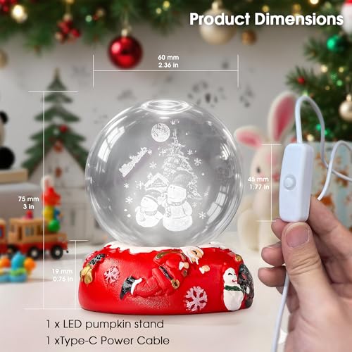 7 Colors 40mm Crystal Chakra Balls with LED Wooden Base J783