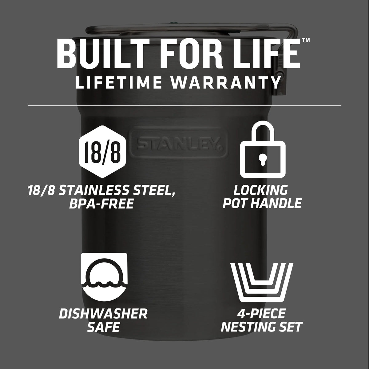 Stainless Steel Camping Cookware Set D756