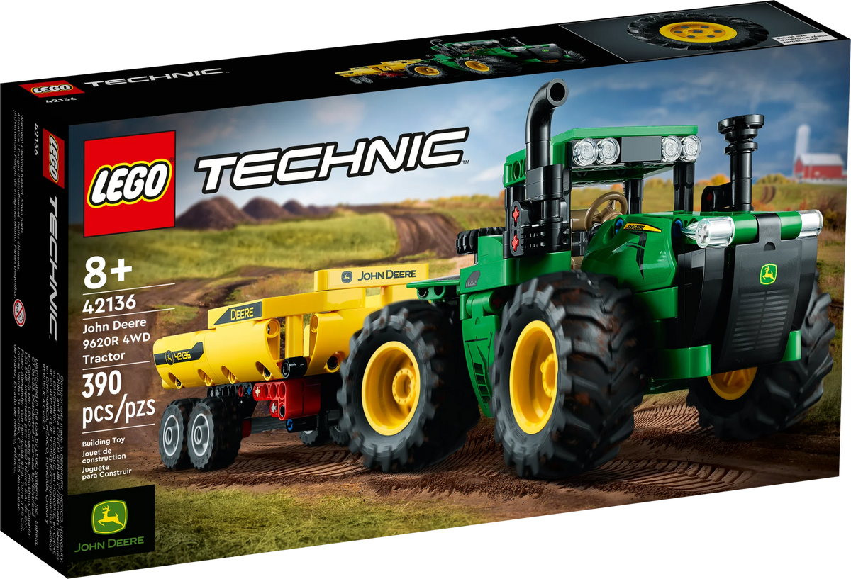 4WD Tractor Toy with Trailer Building Toy W947385