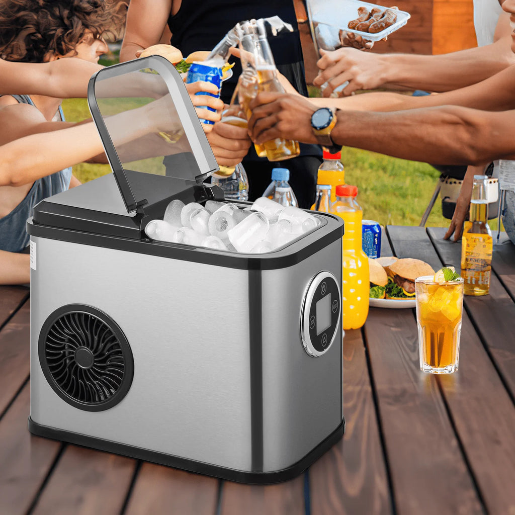 Countertop Portable Ice Maker Machine with Ice Scoop and Basket, Black E975550